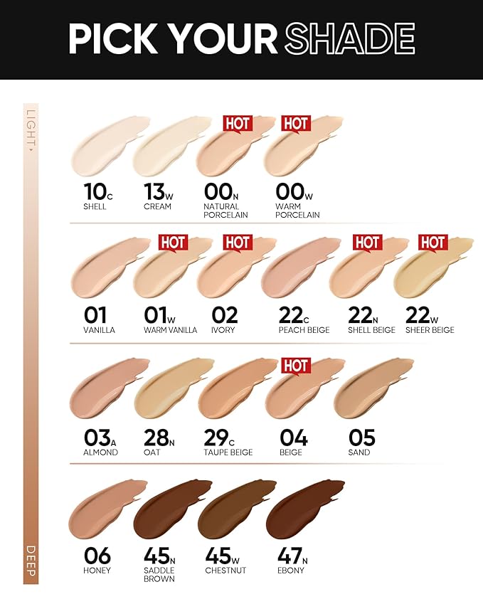 Full Coverage Cushion Foundation, Weightless, Skin Fit, Satin Glow Finish, Oil-Control Waterproof Foundation, Sweatproof Flawless BB Cream CC Korean Makeup,Tattoo Cover Up, Buildable(#22N Shell Beige)