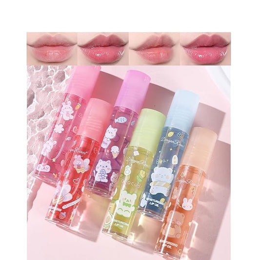 6pcs Roll On Lip Gloss Set, Fruit Flavored Lip Gloss Set Glossy Lip Make-up for Kids and Teens, Non Toxic, Kid Friendly, Party Gift, Best Friends