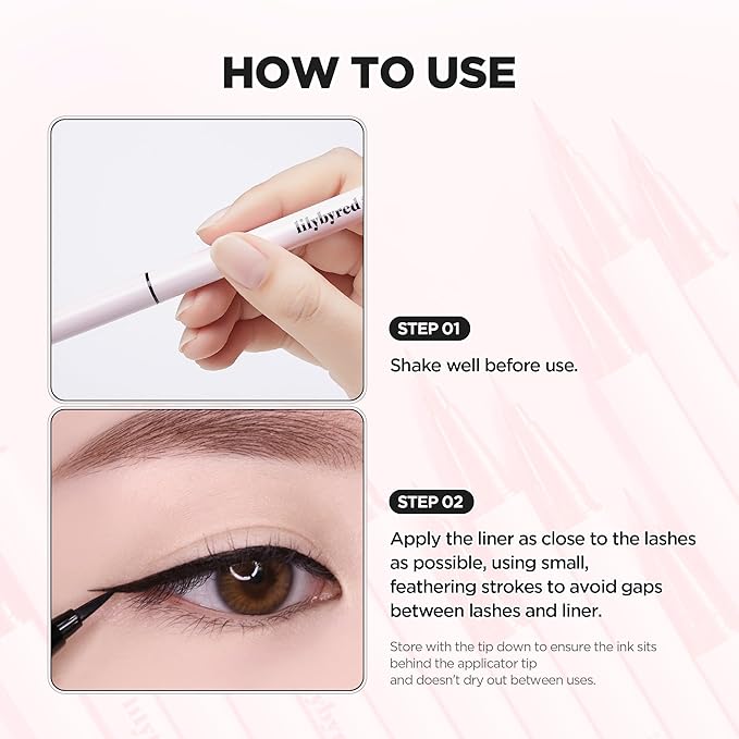 lilybyred AM9 to PM9 Survival Penliner | Korean Waterproof Liquid Eyeliner, 0.1mm Ultra-Fine Brush, Highly Pigmented, Quick-Dry, Smudge-Proof, Long-Lasting, Precision Line, 0.021 oz. (03 Walnut Brown)