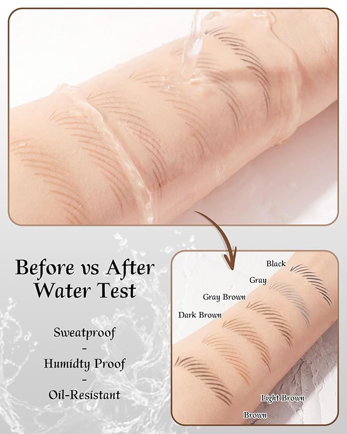 12 Piece Light Brown Waterproof Eyebrow Pencils for Women w/Microblading Eyebrow Pencil & Brow Trimming Supplies Kit Permanent Eye Brow Liners For Salon-Quality Shaping & Filling Of Marks