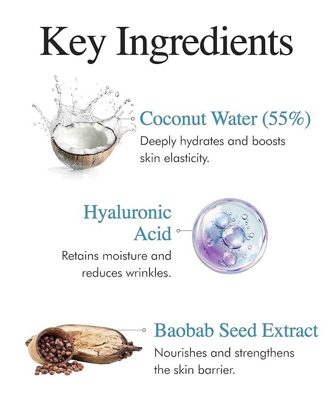 9 Wishes Hydra Ampoule II (1.01 fl oz) – Award-Winning Hydrating Serum for Face with Hyaluronic Acid, 55% Coconut Water, 72-Hour Long-Lasting Moisture, Korean Glass Skin Effect