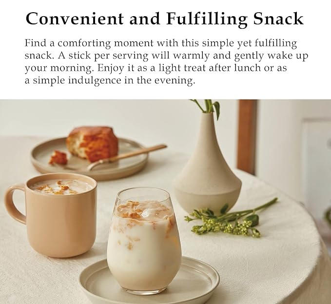 Damtuh Misugaru – Korean Meal Replacement Breakfast Cereal Powder with Corn Flakes, Potato Flakes & Yam Tea, Instant Mixed Grain Powder Drink, 22g x 12 Sticks