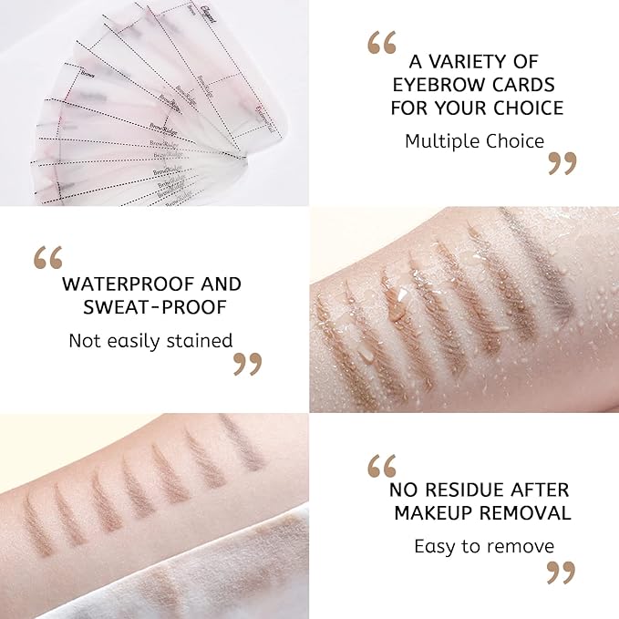 Ownest 6 Pcs Peel-off Eyebrow Pencil Tattoo Makeup and Microblading Supplies Set for Marking, Filling and Outlining, Waterproof and Durable Permanent Eyebrow Liner-Grey