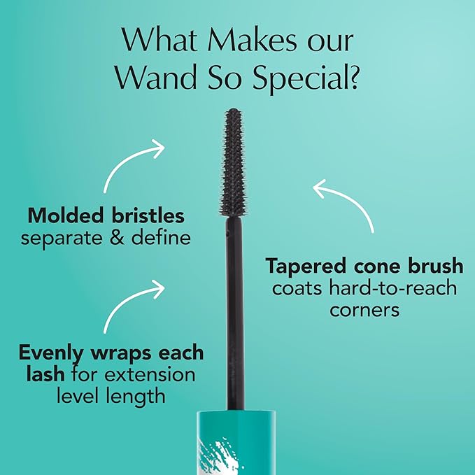 Thrive Causemetics Liquid Lash Extensions Mascara 3 Pack, Tubing Thrive Mascara Lengthening, Volumizing & Curling, Smudge Proof, No Clumping or Flaking, Vegan & Cruelty Free, Crystal (Brown Black)