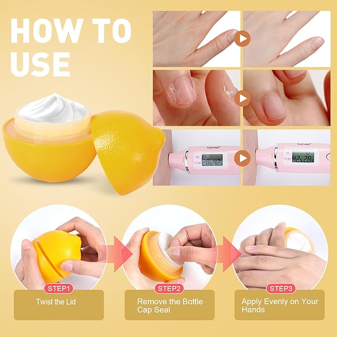 6 Pack Bulk Hand Cream Gifts Set, Moisturizing Hand Lotion for Dry Cracked Hands, Mom Gifts, Thank You Gifts, Bridal Shower Gifts, Birthday Gifts and Small Gifts for Women, 1.06 Oz (Lemon)