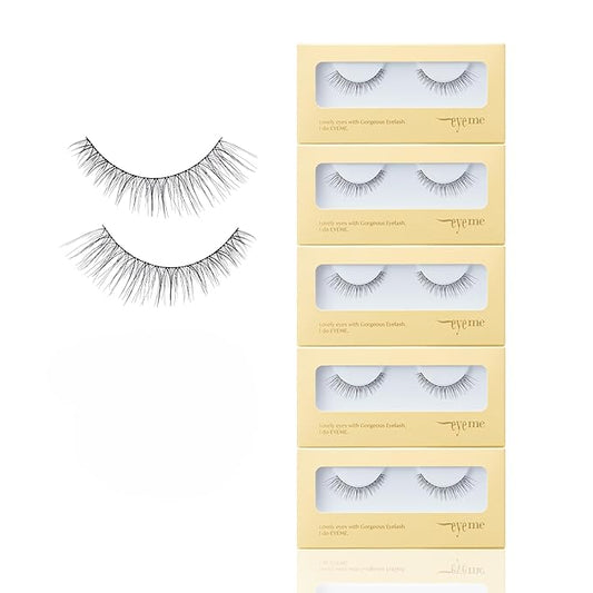 EYEME Eyelash NO.31 – 5 Pack Set, Flared & Voluminous False Eyelashes, Wispy Cat Eye Lashes for an Open-Eye Effect, Lightweight & Soft for All-Day Wear, K-Beauty