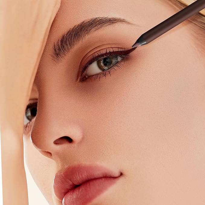 Persona Eyeliner Pencil Waterproof,24 Hr Waterproof Eyeliner Duo Sharpenable Eye Pencil,Long Wearing and Water Resistant,Smooth and Easy to Color(Chocolate)