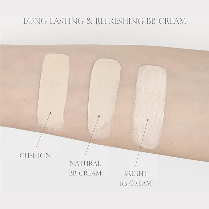 Blemish Balm, Korean BB Cream, Dewy Finish, Moisturizing Medium Flawless Coverage, Natural Skin Tone, Glow & Dewy Makeup, 1.41oz (BB Cream Natural Type)