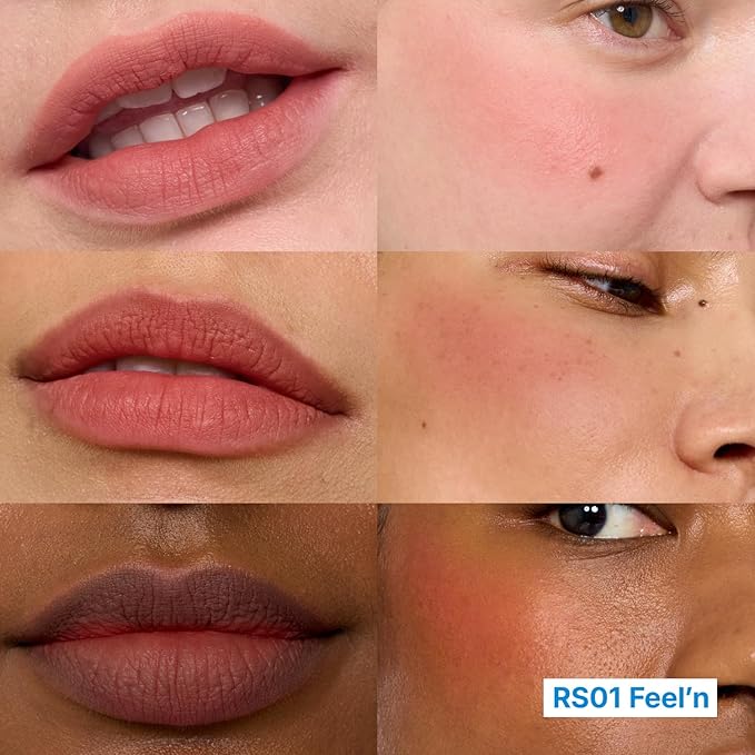 fwee Blurry Pudding Pot + Keychain SET | Airbrushed Blush & Lip, Buildable Pigment, Long-lasting, Lightweight, Easy to Blend, Natural Soft Matte Finish Makeup – Feel’n (Rose Beige) | 0.17 oz