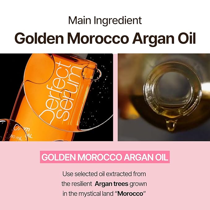 Mise En Scene Perfect Serum Styling - Heat Damage Protection Oil for All Hair Types | Holding Bounce & Heat Protectant | Hair Essence for Long Lasting Curl | Argan Oil | Powdery Scent. 2.70 Fl. Oz.