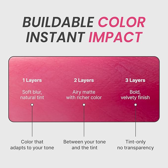 Epielle Herg Dual-Ended Korean Lip Tint & Lip Oil, Pinot Noir & Bubble Berry, Long-Lasting Matte Tint with Hydrating Lip Plumper, K-Beauty Makeup