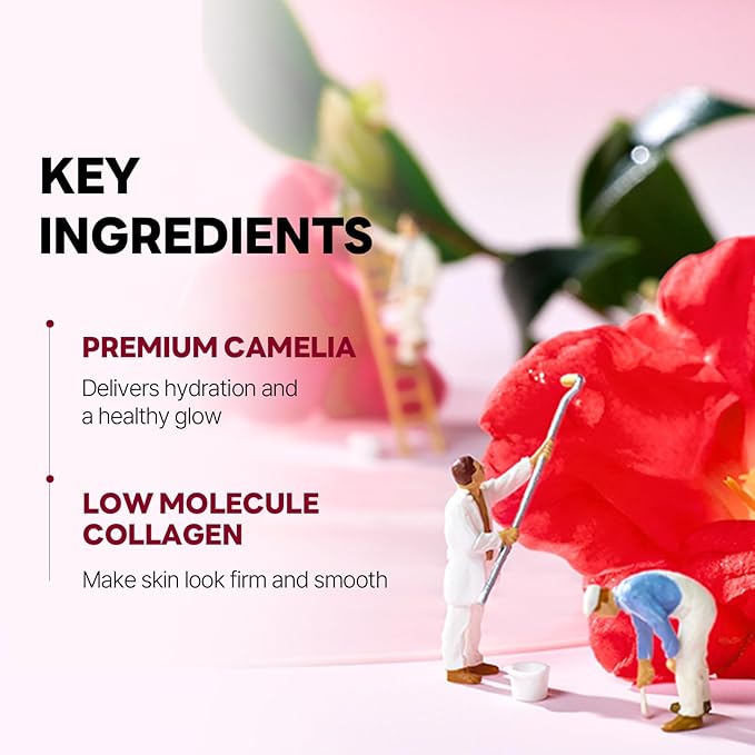 ROUND LAB Birch Juice Moisturizing UVLock Sunscreen+Camellia Deep Collagen Firming Mask 4ea Set | collagen mask, glass skin, SPF45 sunscreen, hydration, korean sunscreen