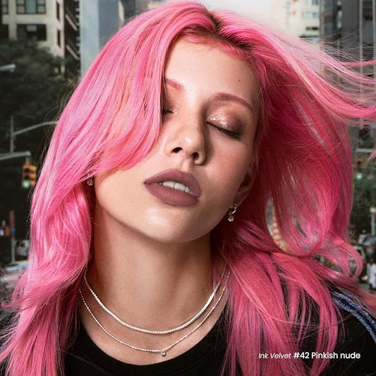 Peripera Ink the Velvet Lip Tint - High Pigment Color, Longwear, Weightless, Not Animal Tested, Gluten-Free, Paraben-Free (042 PINKISH NUDE)