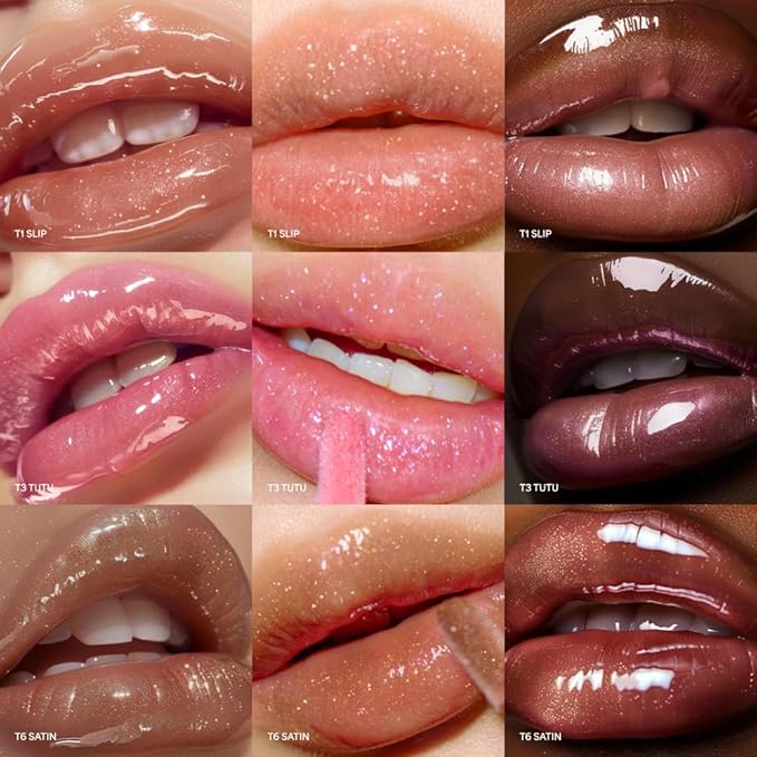 ENTROPY MAKEUP Tulle Lip Gloss, Lightweight 3D Pearl Shimmer, Ultra-Gloss High Shine, Non-Sticky Moisturizing Lip Gloss with Peptide Complex, Satin