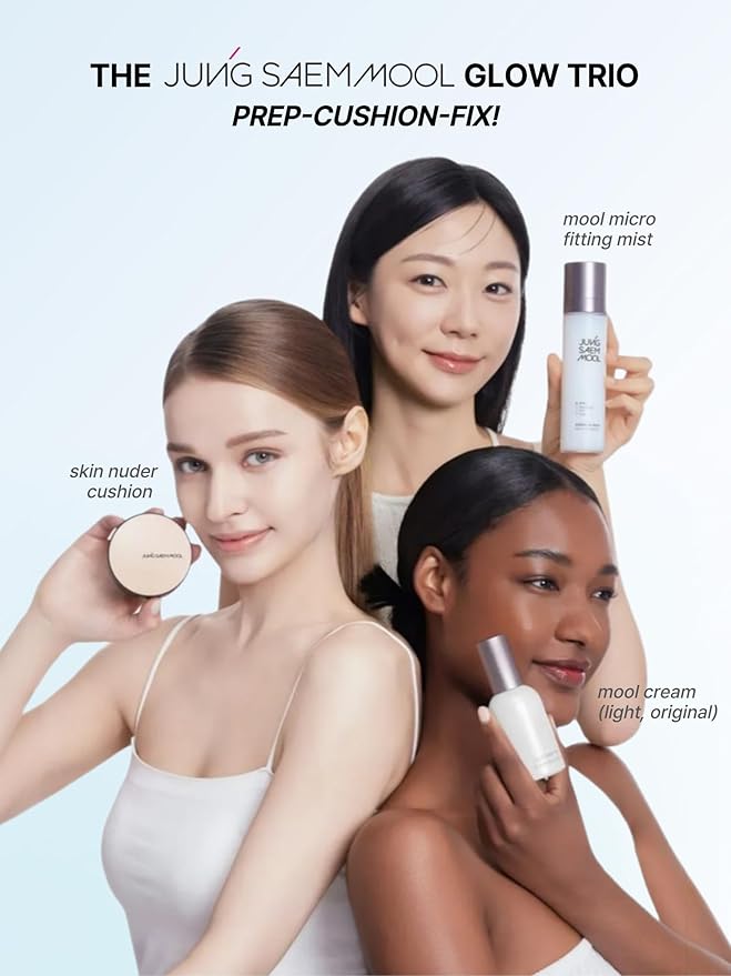 JUNG SAEM MOOL [ SPF ] Essential Skin Nuder Cushion (19 Light) | Refill Included (0.98 Fl Oz) | SPF50 Broad Spectrum | Natural Finish | Makeup Artist Brand