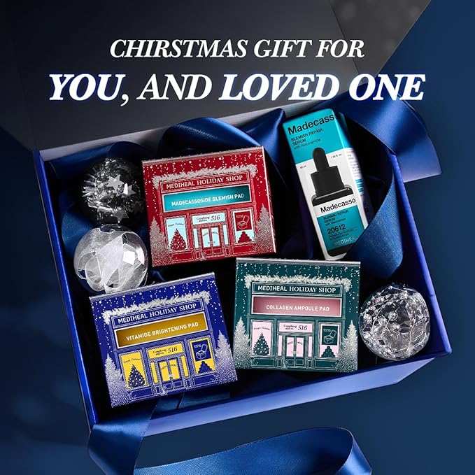 Mediheal Gift Edition Madecassoside Pad, Vegan Face Gauze Pads with Centella Asiatica - Improve Uneven Skin Tone, Remove Blemishes,100 Pads