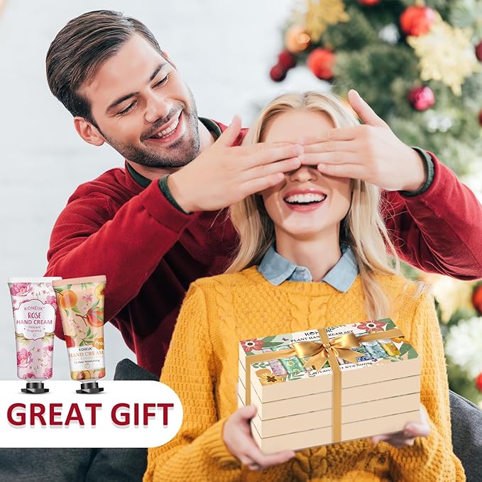 8 Pack Hand Cream Gifts Set for Women, Mini Hand Lotion Travel Size for Dry Cracked Hands, Bulk Hand Cream for Stocking Stuffer, Bridal Shower Favors, Birthday Gifts, Christmas Gifts for Women