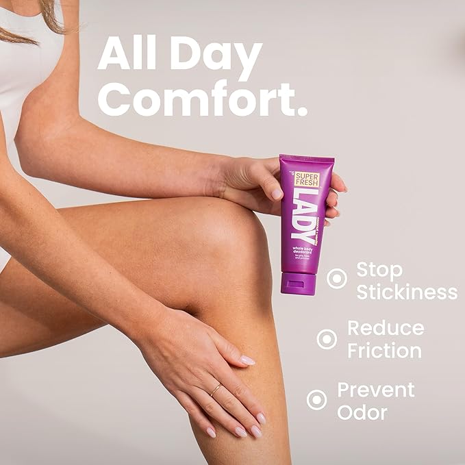 Super Fresh Lady Parts | Full Body & Private Parts Deodorant For Women | INVISIBLE CREAM for Privates, Body & Skinfolds | Stop Odor & Stay Fresh|Aluminum Free Feminine Hygiene | Lightly Scented | 4oz