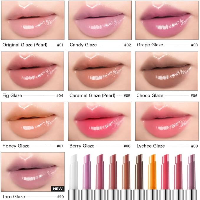 BBIA Over Glaze Stick - Lip Plumping Melting Balm Gloss Lipstick, Intensive Volume Up, High Shine & Glossy, Ultra Watery Moisturizing & Volumizing, Glowy Texture, Korean Lip Makeup (10 TARO GLAZE)