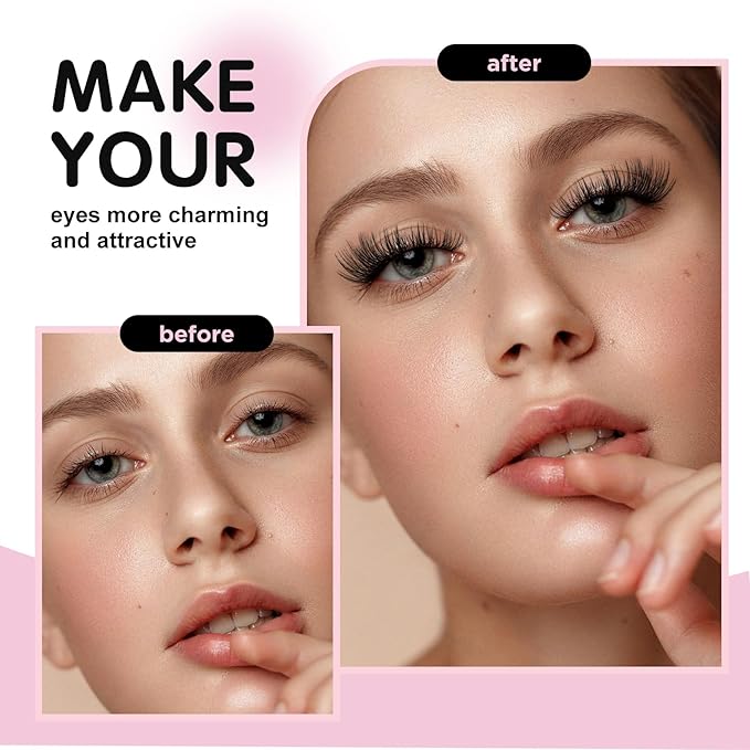 Lash Clusters Individual Lashes D Curl 30+40D 0.07D 9-16 MIX 280 Clusters Lashes DIY Lash Extensions at Home False Lashes Wispy Eye Lash Clusters