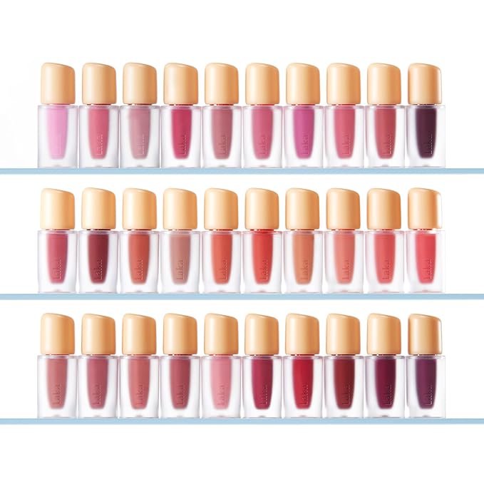 Laka Fruity Glam Lip Tint Mini, Glowing Lip Stain with Wide Color Spectrum, Hydrating & Lightweight Texture, Long-Lasting Bold Stain, Non-Sticky, Vegan, K-Beauty (#123 Unsweet berry)