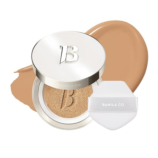BANILA CO Covericious Ultimate Cover Cushion | Up to 100HR Long-Wear Foundation | 20 Shades for All Skin Tones | Matte & Lightweight Finish | Korean Cushion Foundation (14g / 0.49 oz), 26W CINNAMON
