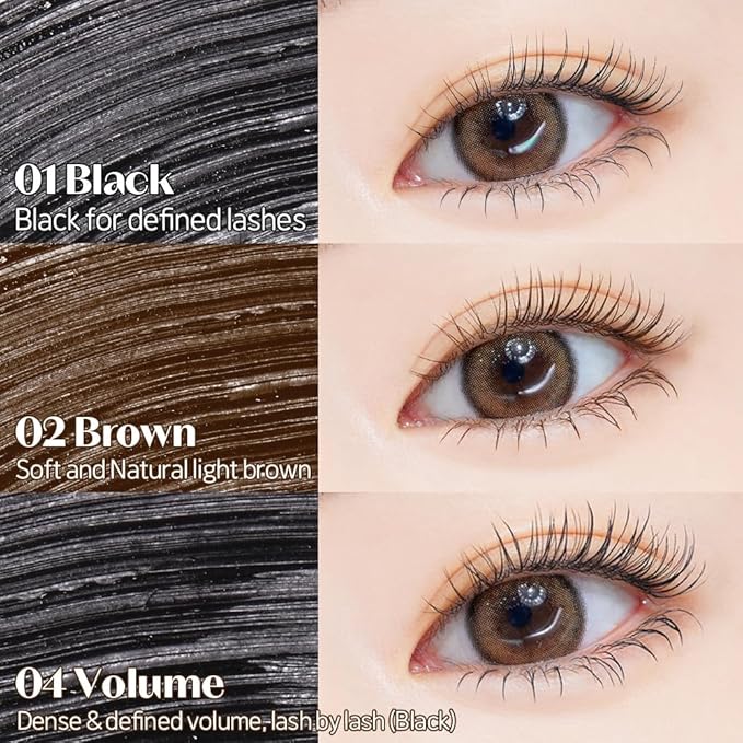 ETUDE Curl Fix Mascara Mini, Lash Mascara, Strong Curl Up, Long-Lasting, Waterproof, Lightweight, Korean Makeup, Beauty, Vegan Certified, Black (0.14 Fl Oz)