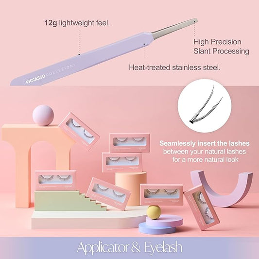 EYEME Cutting Eyelash NO.V32 – 5 Set Pack, Customizable Cluster Lashes with Layered Short & Long Fibers for a Soft, Romantic Look, Lightweight & Flexible, K-Beauty