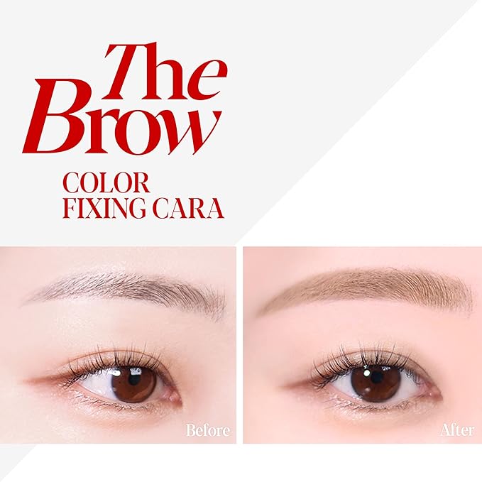 Espoir The Brow Color Fixing Cara #1 Beige 0.1 fl oz | Easy Fixing without Clumping with Skinny Brush | Long Lasting Smudgeproof Eyebrow Mascara | Soft Mood Coloring Tinted Gel | Korean Eye Makeup