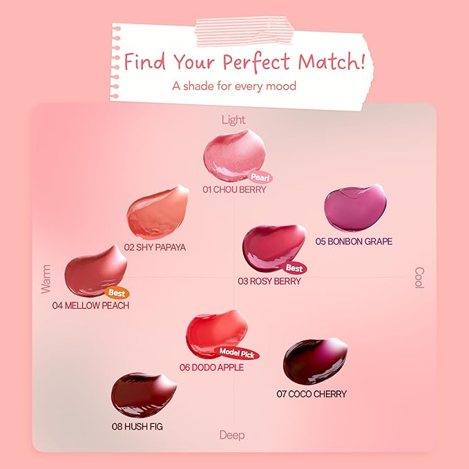 FRUDIA Glow Juicy Jam Lip & Cheek Stain (Mellow Peach) – Korean Lip Tint & Blush in One | Long-Lasting, Moisturizing, Non-Sticky Glossy Color for Lips, Cheeks & Eyes | Soft Peach Beige (4.5g)