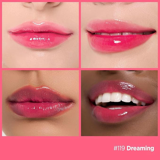 Laka Fruity Glam Lip Tint Mini, Glowing Lip Stain with Wide Color Spectrum, Hydrating & Lightweight Texture, Long-Lasting Bold Stain, Non-Sticky, Vegan, K-Beauty (#119 Dreaming)