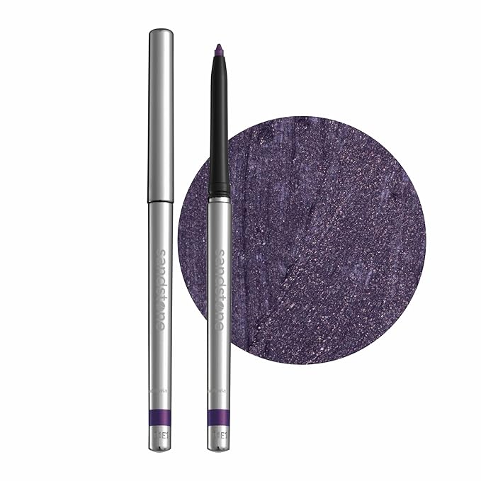 Sandstone Scandinavia Hypoallergenic Waterproof Eyeliner - Fragrance Free Metallic Eye liner - Vegan and Cruelty Free Eye Pencil - Eyeliner Pencil for Sensitive Eyes (Purple Space)