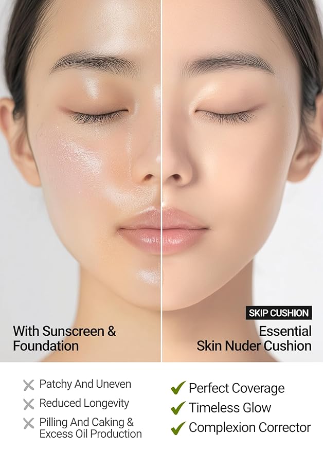 JUNG SAEM MOOL [ SPF ] Essential Skin Nuder Cushion (21 Medium) | Refill Included (0.98 Fl Oz) | SPF50 Broad Spectrum | Natural Finish | Makeup Artist Brand