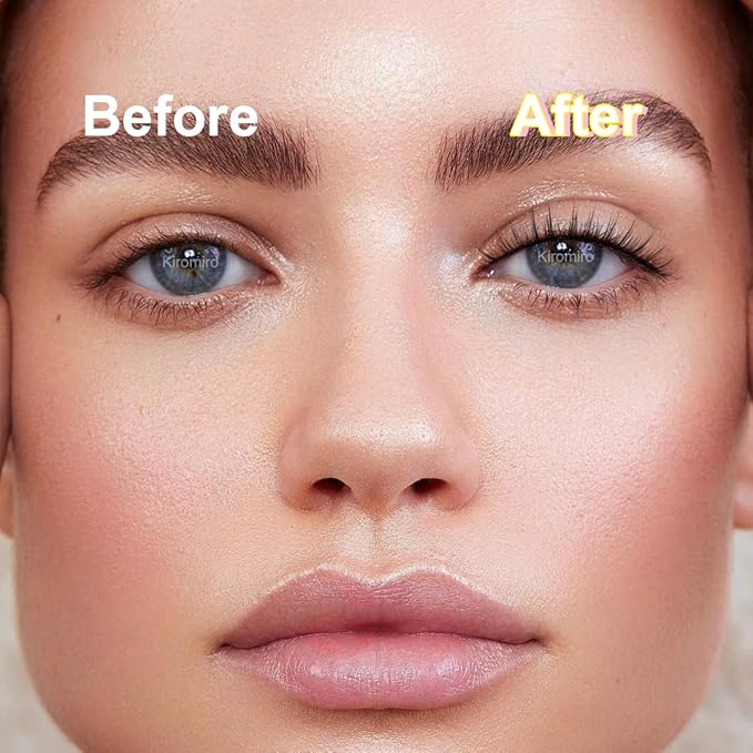 Kiromiro Eyelashes Wispy 10mm False Lashes Natural Look Soft 3D Mink Lashes Short Strip Lashes Pack