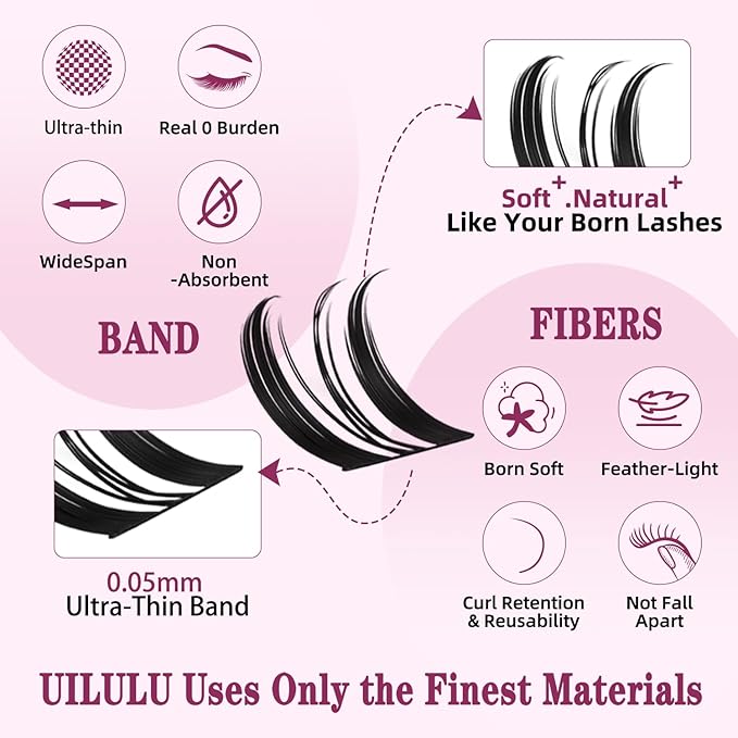 Manga Fairy Lash Clusters 10–16mm–Anime FoxEye D Curl Eyelash Clusters (Left & Right WideSpan)–DIY Wet Look Lash Extensions–Individual Fake Lashes (U29 Lashes Only)