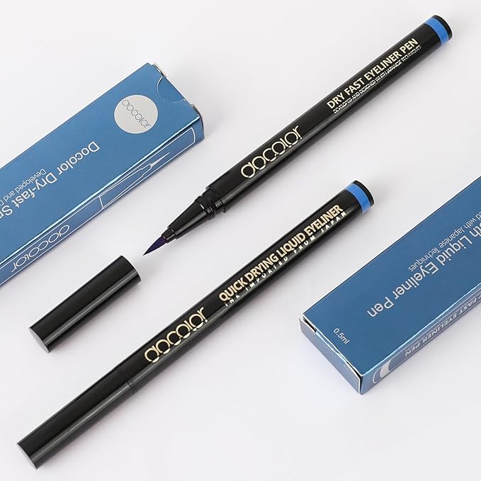 docolor Waterproof Eyeliner Pen Super Slim Liquid Precise All Day Eye Liner Gel Blue