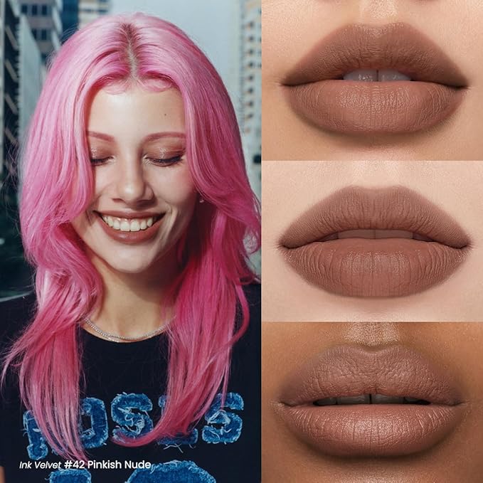 Peripera Ink the Velvet Lip Tint - High Pigment Color, Longwear, Weightless, Not Animal Tested, Gluten-Free, Paraben-Free (043 Caffeine Nude)