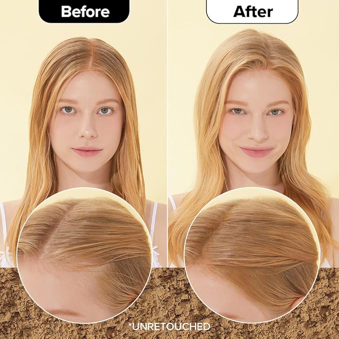 I DEW CARE Biotin Clarifying Dry Shampoo - Tap Secret Blonde | Strengthening & Volumizing, Powder Type, Refillable, Travel size, Non-aerosol, Brunette, Korean Ginseng, 0.26 Oz