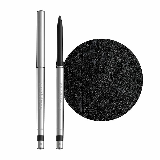 Sandstone Scandinavia Hypoallergenic Waterproof Eyeliner - Fragrance Free Metallic Eye liner - Vegan and Cruelty Free Eye Pencil - Eyeliner Pencil for Sensitive Eyes (Black)