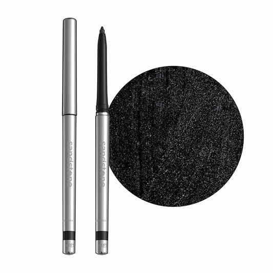 Sandstone Scandinavia Hypoallergenic Waterproof Eyeliner - Fragrance Free Metallic Eye liner - Vegan and Cruelty Free Eye Pencil - Eyeliner Pencil for Sensitive Eyes (Black)