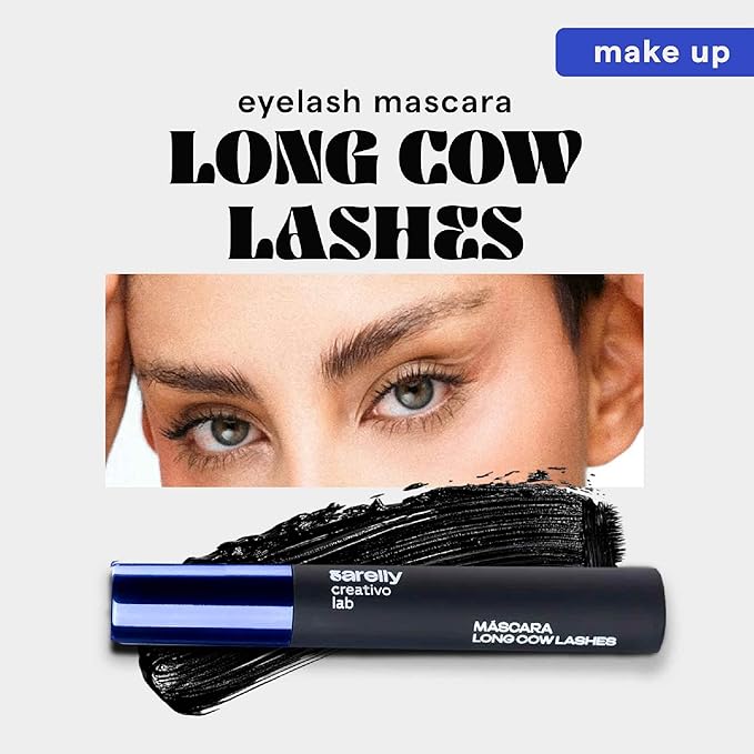 SARELLY SARELLY, Long Cow Lashes Mascara, Waterproof, Nourishing, Lash-Conditioning, Clean Beauty, Sarelly Creative Lab