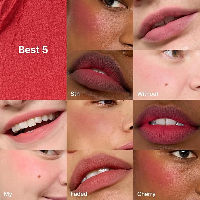 fwee Blurry Pudding Pot + Keychain SET | Airbrushed Blush & Lip, Buildable Pigment, Long-lasting, Lightweight, Easy to Blend, Natural Soft Matte Finish Makeup – Memories (Deep Rose) | 0.17 oz