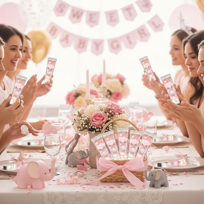 48 Sets Pink Elephant Hand Cream Gifts Bulk Baby Shower Hand Cream Travel Size Lotion Bulk Fall Thanksgiving Party Supplies Favors Birthday Wedding for Guest