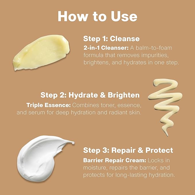 Glow Mini Trio Skin Care Set: Mini Skincare Travel Kit for Women, 10-to-3 Step Korean Skin Care Routine Kit for Glass Skin, Travel Size Skincare, Face Care Kits & Beauty Gift Sets 1.01 fl oz