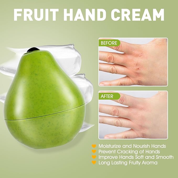 6 Pack Moisturizing Hand Cream Gifts Set, Bulk Hand Lotion for Dry Cracked Hands, Baby Shower Party Favors, Teacher Appreciation Gifts, Birthday Gifts and Bridal Shower Gifts, 1.06 Oz (Pear)