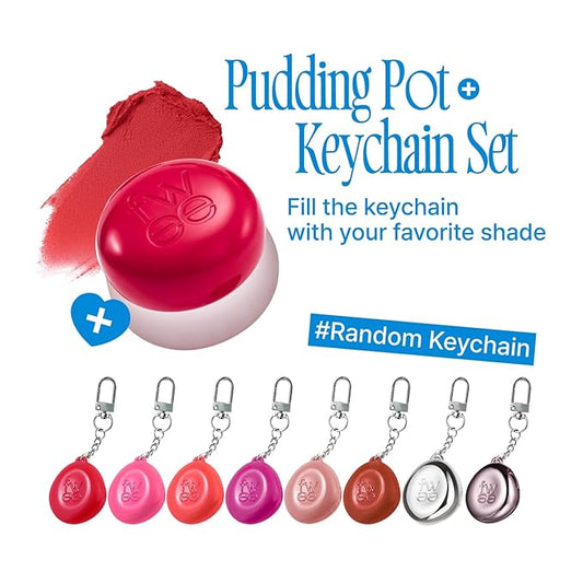 fwee Blurry Pudding Pot + Keychain SET | Airbrushed Blush & Lip, Buildable Pigment, Long-lasting, Lightweight, Easy to Blend, Natural Soft Matte Finish Makeup – Slayyy (Smoky Mauve) | 0.17 oz