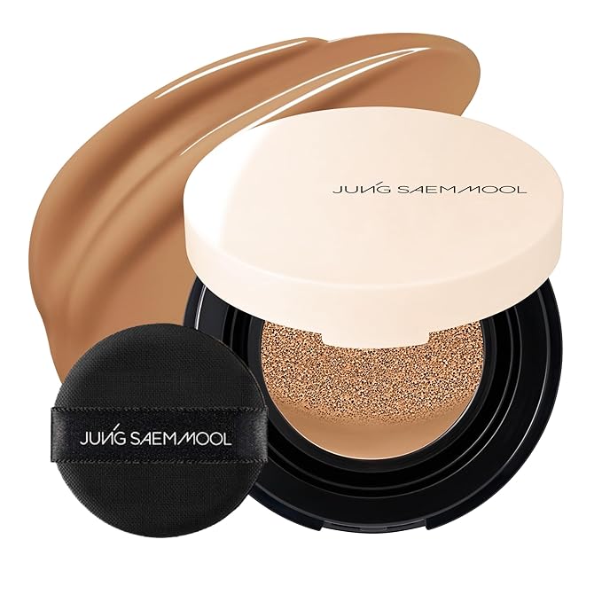 JUNG SAEM MOOL [ Mini ] Essential Skin Nuder Cushion Mini 30C Cinnamon 0.17 Fl Oz, Natural Radiant Finish Cushion Foundation with Buildable Coverage, Lightweight Texture, Korean Foundation Makeup
