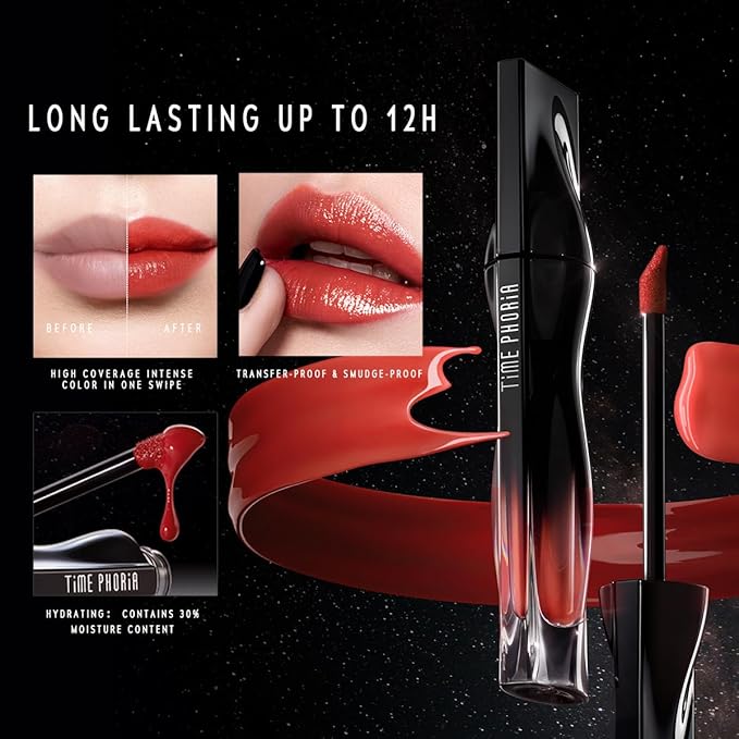 STELLAR DUST LIP STAIN-Long Lasting, Waterproof and Transferproof Lip Tint, Glossy Finish Lip Gloss, Lightweight Lipstick, High Coverage, Stocking Stuffers For Teen Girls (13 BERRION)