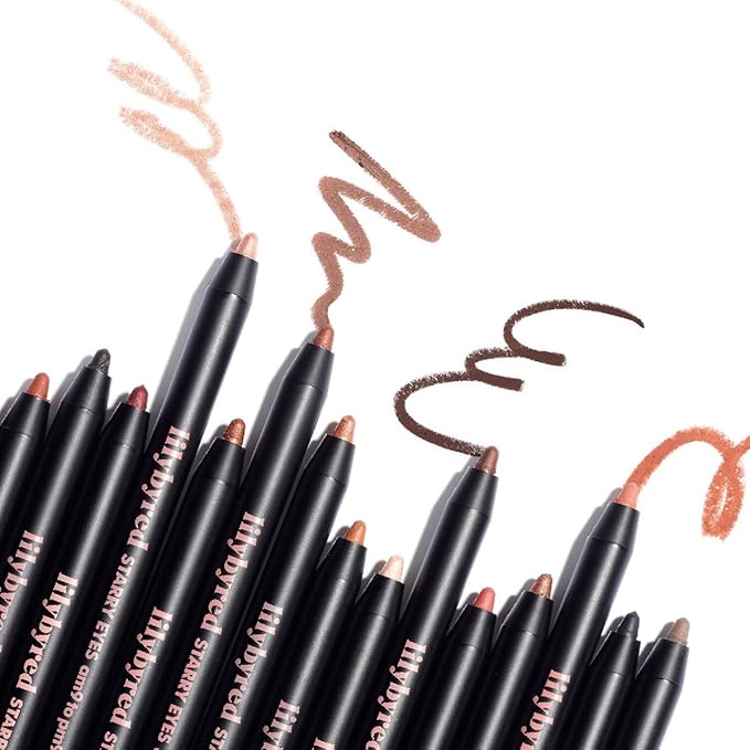 lilybyred Starry Eyes Am9 to Pm9 Gel Eyeliner | Korean Gel Eyeliner, Intense Color Payoff, Creamy Formula, Easy Blending, Built-in Sharpener, Smudge-Proof, Long-Lasting, 0.017 oz. (05 Mellow Coral)