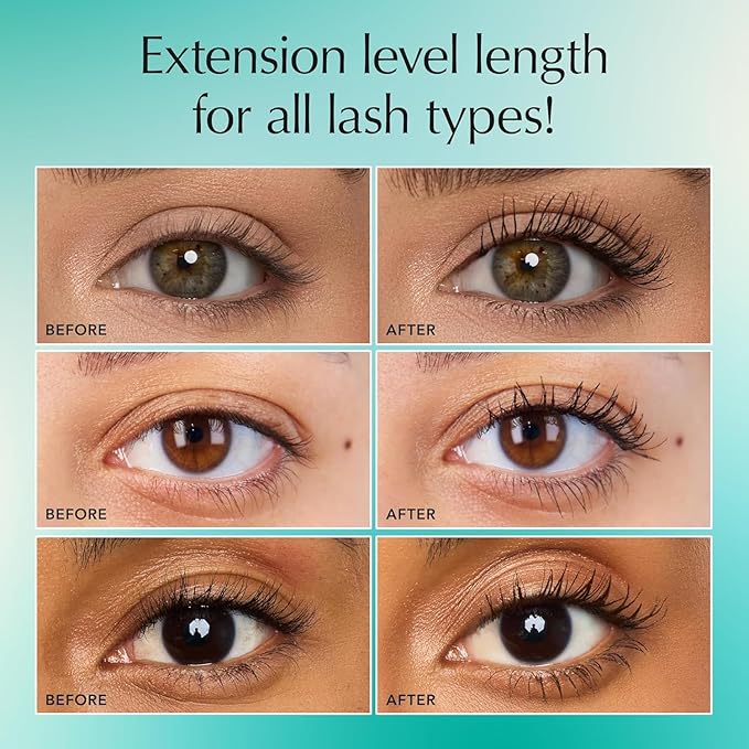 Thrive Causemetics Liquid Lash Extensions Mascara 3 Pack, Tubing Thrive Mascara Lengthening, Volumizing & Curling, Smudge Proof, No Clumping or Flaking, Vegan & Cruelty Free, Crystal (Brown Black)